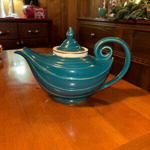 HALL CHINA ALADDIN TEAPOT TEAL GREEN